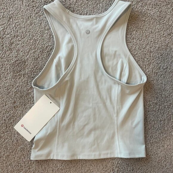 NWT Size 6 Lululemon Nulux Racerback Cropped Run Tank Top Grey - Picture 1 of 5